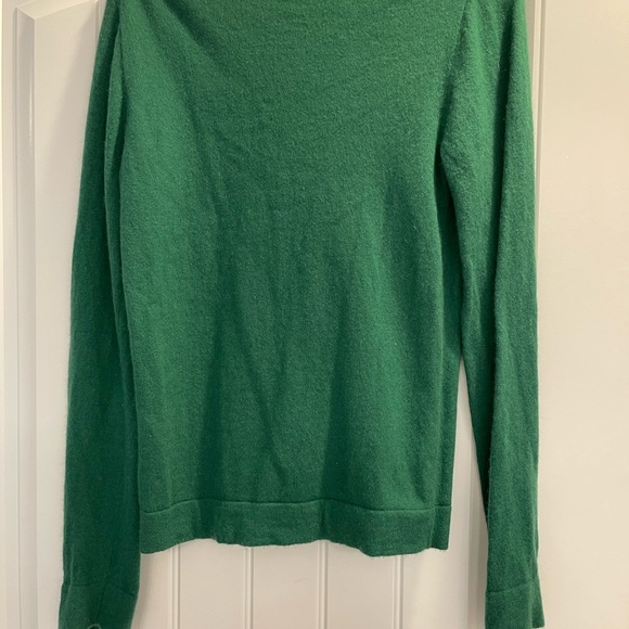 J. Crew Teddie Sweater Kelly green size small wool cotton blend crew neck - Picture 8 of 9